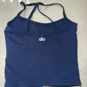 ALO Yoga Navy Blue Tank Top